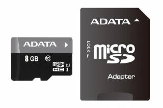 ADATA Premier UHS-I Class 10 30MBps microSDHC With Adapter - 8GB Micro SD
